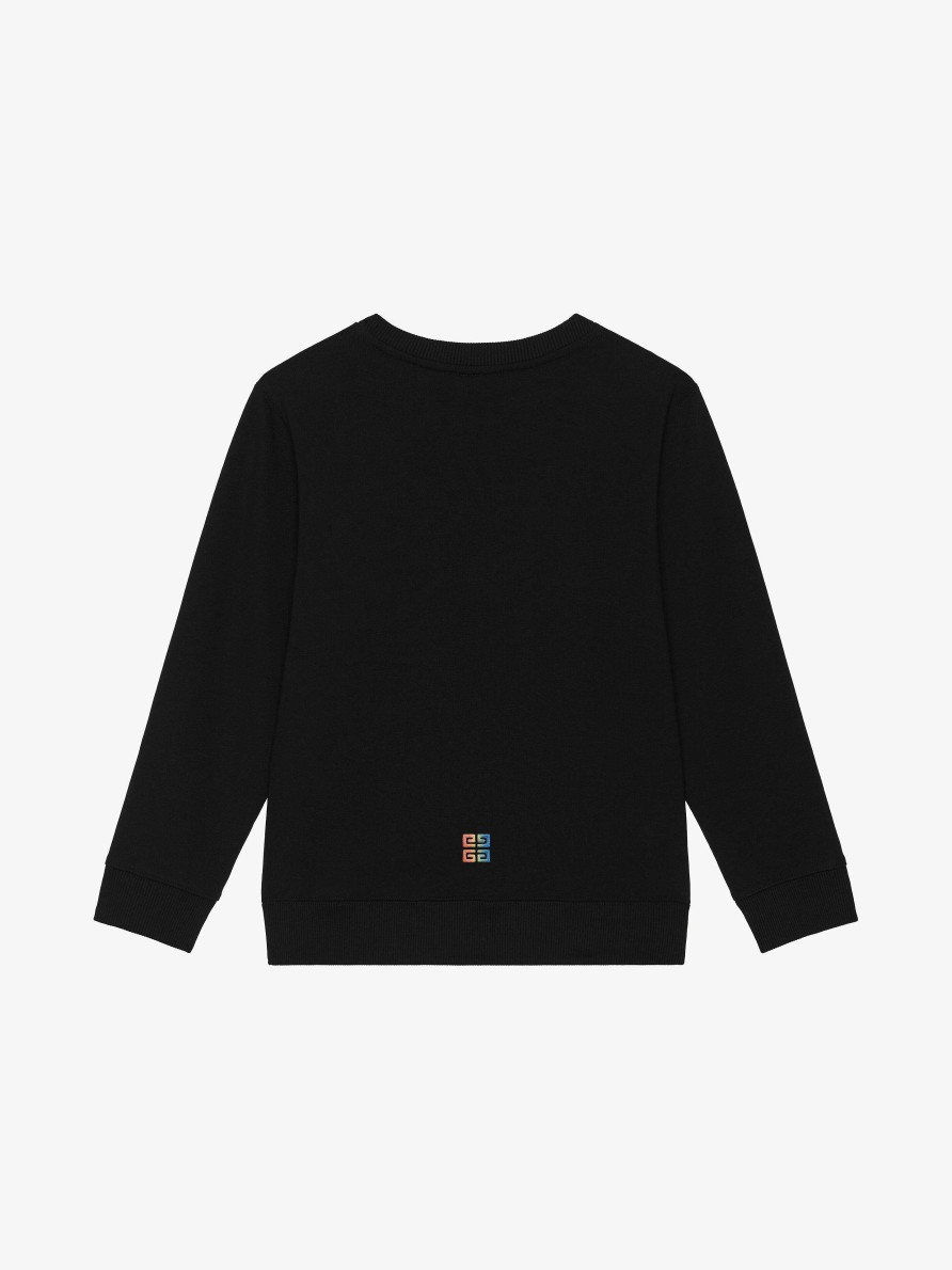 Men Givenchy Boy (4 To 12 Years) | Sweatshirt In Embroidered Fleece Black