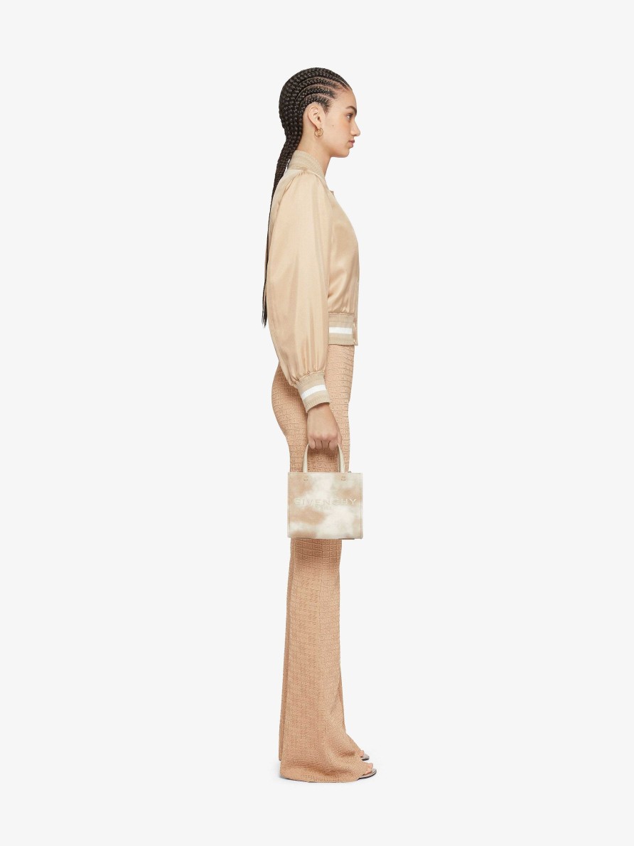 Women Givenchy Pants | Flare Pants In 4G Mini Jacquard Tan