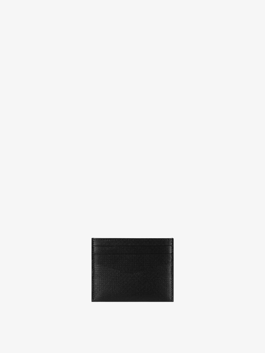 Men Givenchy Small Leather Goods | Card Holder In 4G Classic Leather Black