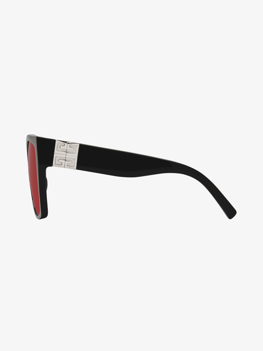 Women Givenchy Sunglasses | 4G Sunglasses In Acetate Black/Burgundy