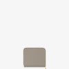 Women Givenchy Small Leather Goods | Small 4G Zipped Wallet In Box Leather Stone Grey