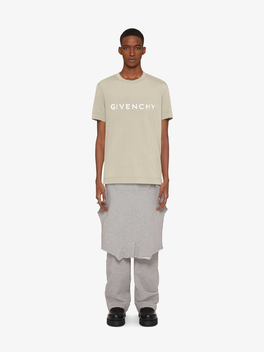 Men Givenchy T-Shirts | Givenchy Archetype Slim Fit T-Shirt In Cotton Clay