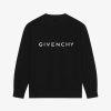 Men Givenchy Sweatshirts & Hoodies | Givenchy Archetype Slim Fit Sweatshirt In Fleece Black