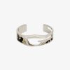 Men Givenchy Jewelry | Giv Cut Bracelet In Metal And Leather Brown/Silvery