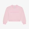 Women Givenchy Girl (4 To 12 Years) | Givenchy Archetype Cropped Sweatshirt In Fleece Light Pink