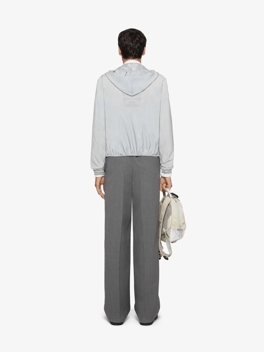 Men Givenchy Pants | Extra Wide Pants In Wool Medium Grey