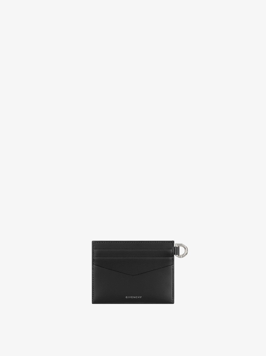 Women Givenchy Small Leather Goods | 4G Card Holder In Box Leather Black