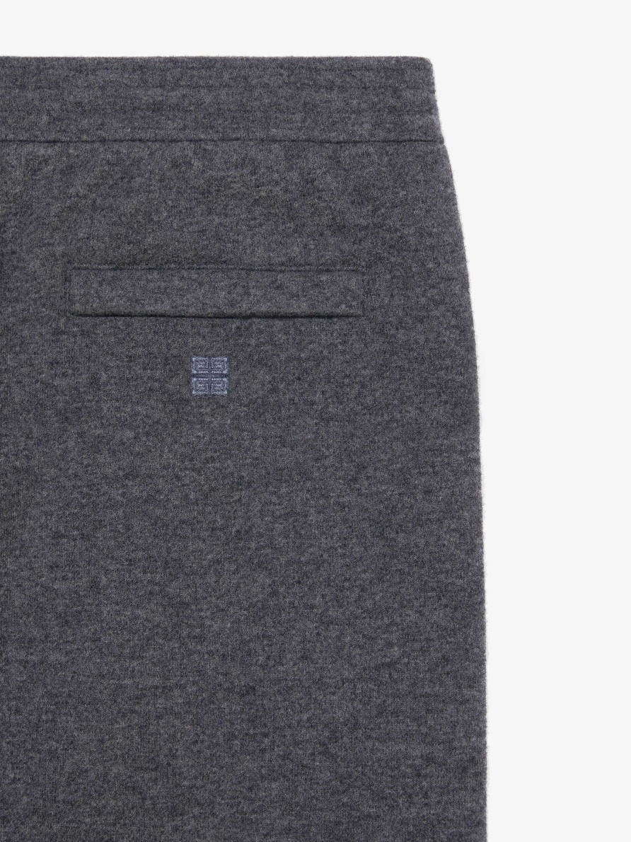 Men Givenchy Pants | Jogger Pants In Wool And Cashmere Medium Grey