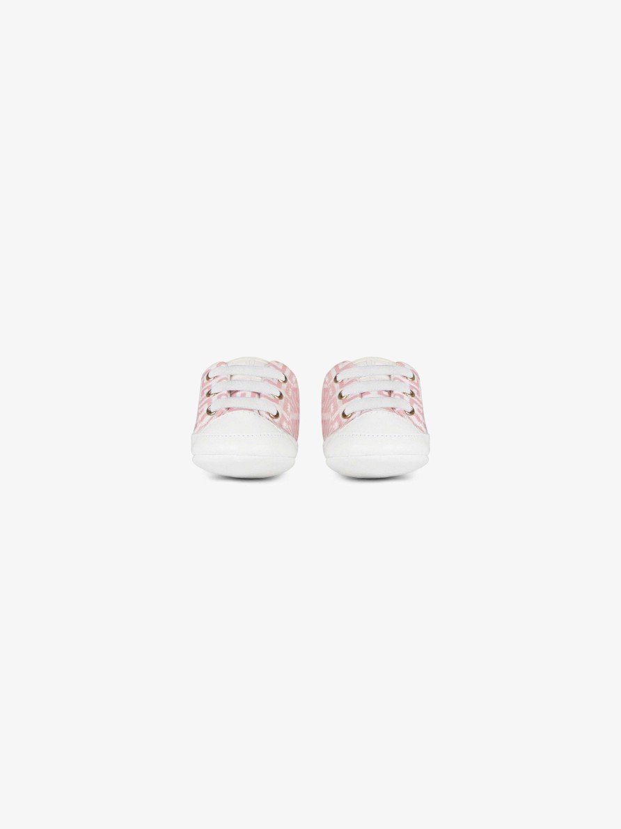 Men Givenchy Baby (1 Month To 3 Years) | Slippers In 4G Jacquard Pale Pink/White