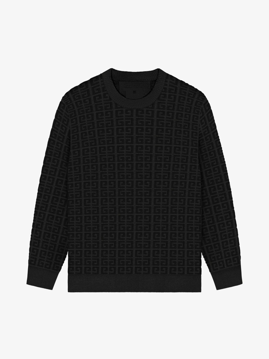 Men Givenchy Knitwear | Sweater In 4G Wool Black