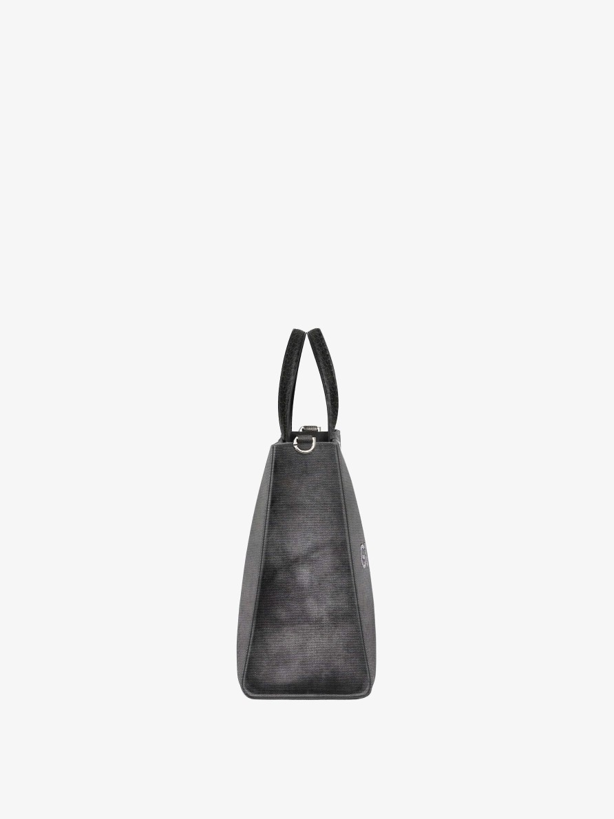 Women Givenchy G-Tote | Medium G-Tote Shopping Bag In Washed Canvas Dark Grey