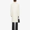 Women Givenchy Jackets & Coats | Coat In Wool With Satin Details Ivory