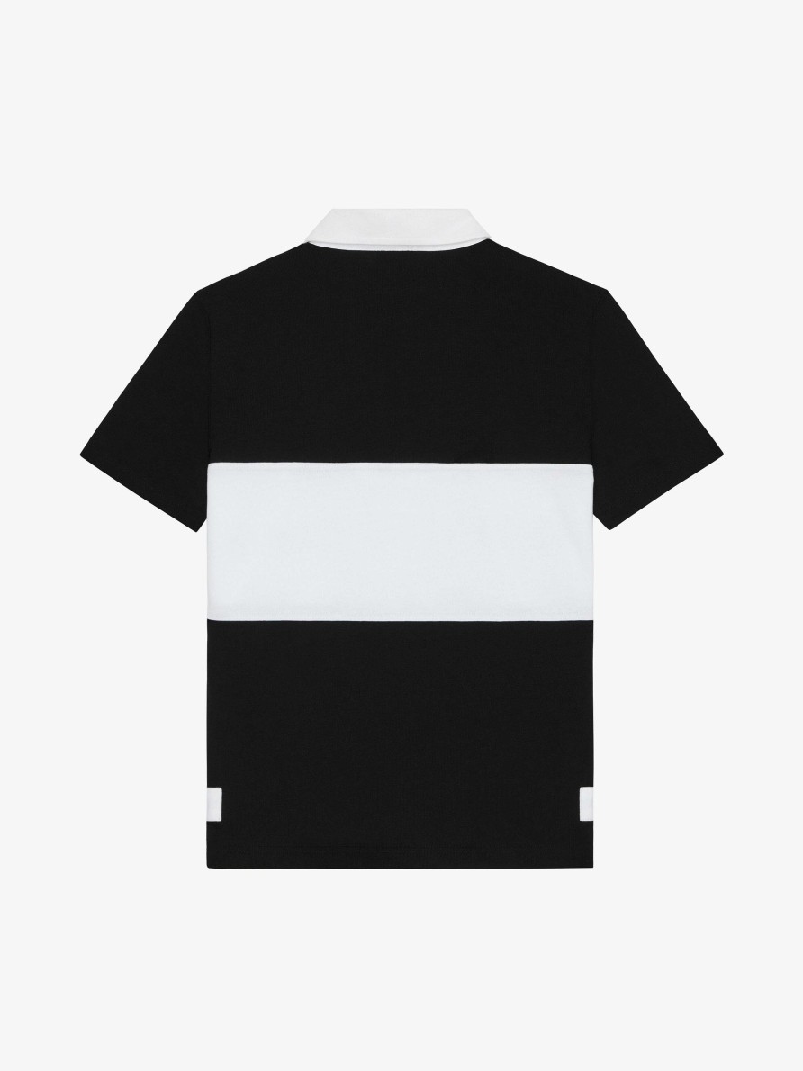 Men Givenchy Boy (4 To 12 Years) | Polo Shirt In Embroidered Jersey White/Black