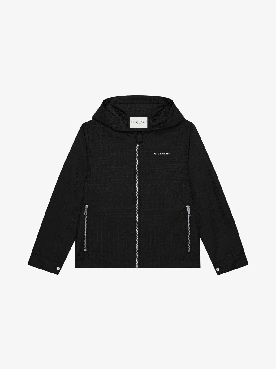 Men Givenchy Boy (4 To 12 Years) | Windbreaker In 4G Nylon Black