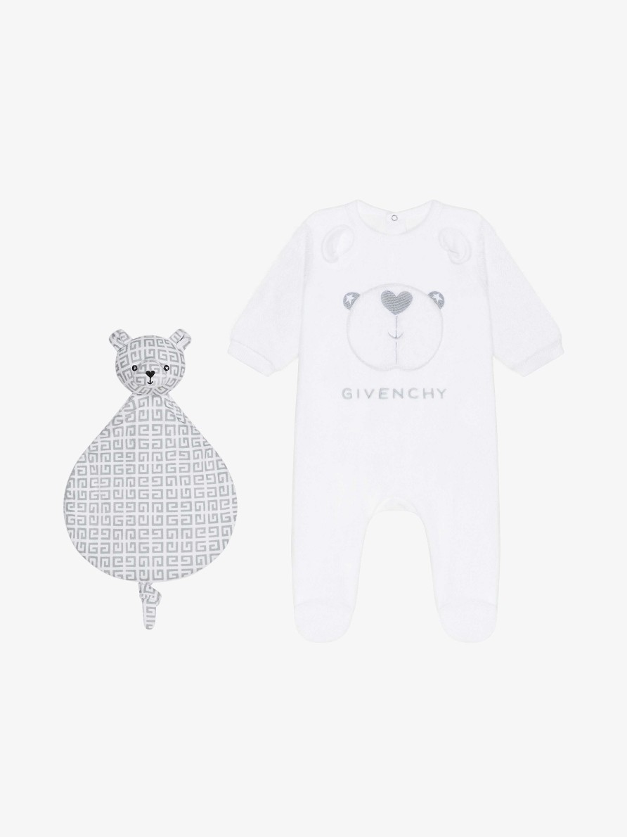 Men Givenchy Baby (1 Month To 3 Years) | Pyjamas, Case And Teddy Gift Set Grey/White