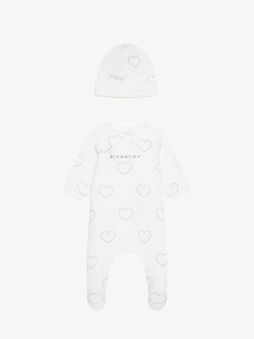 Men Givenchy Baby (1 Month To 3 Years) | Pyjama And Beanie In Printed Cotton White