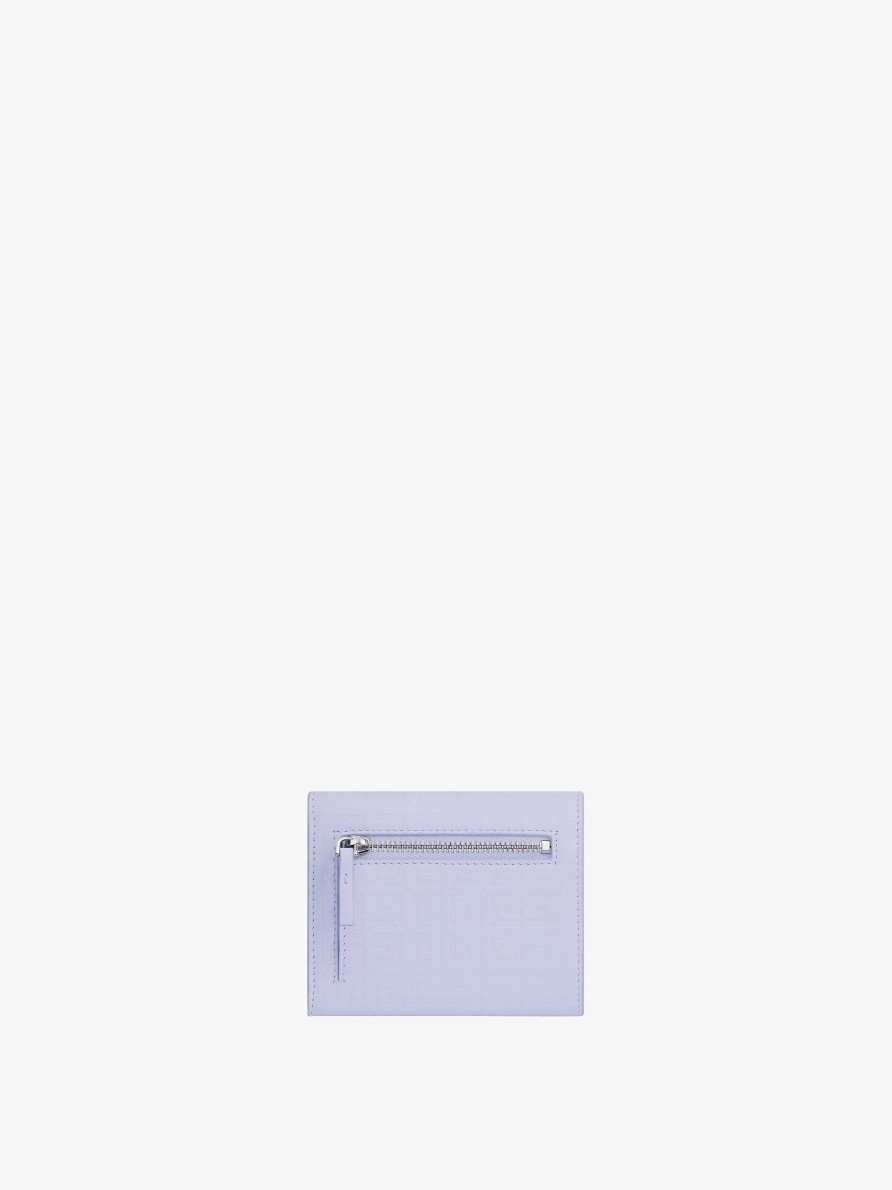 Women Givenchy Small Leather Goods | G-Cut Wallet In 4G Leather Lavender