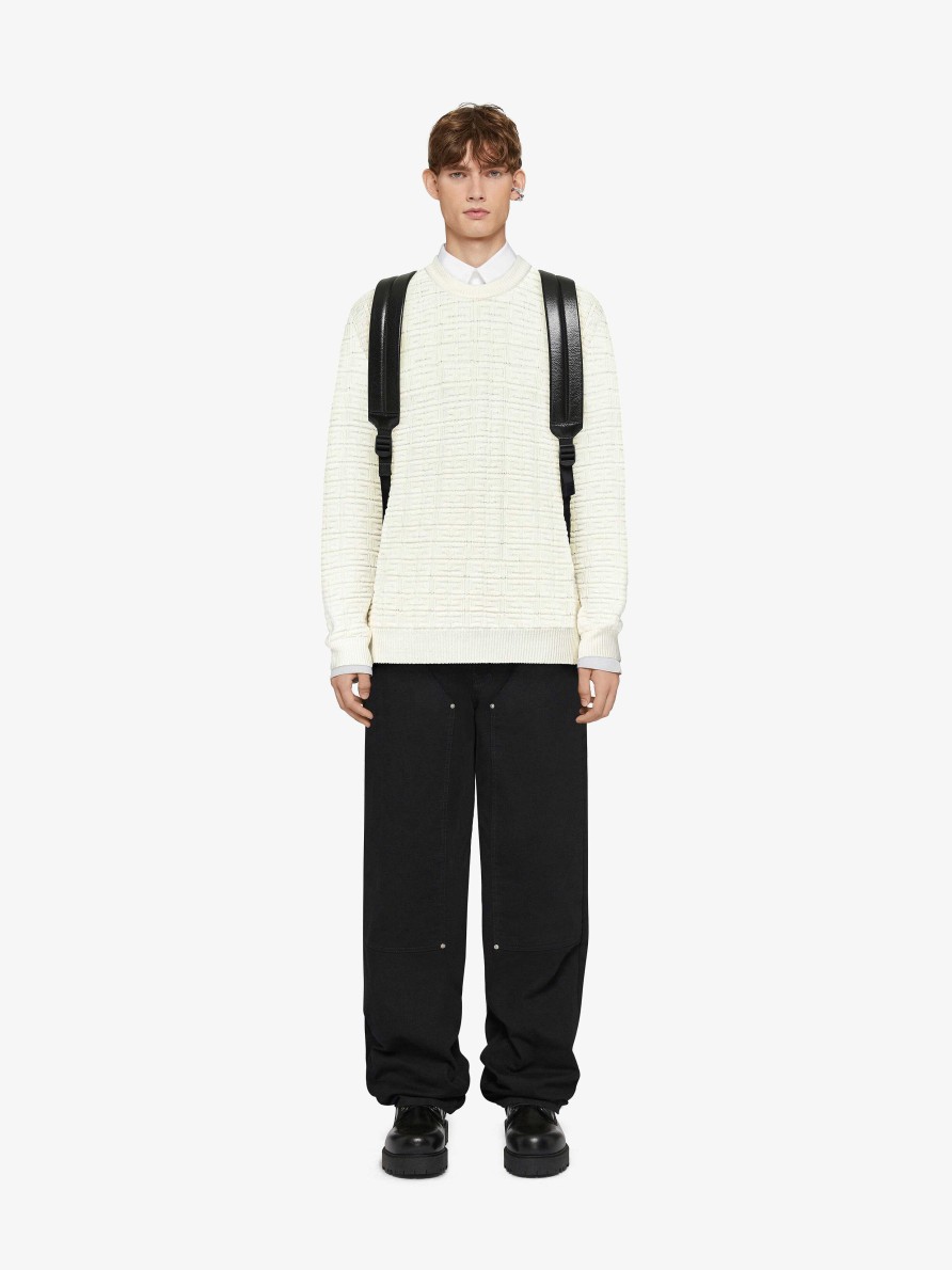 Men Givenchy Knitwear | Sweater In 4G Wool Cream