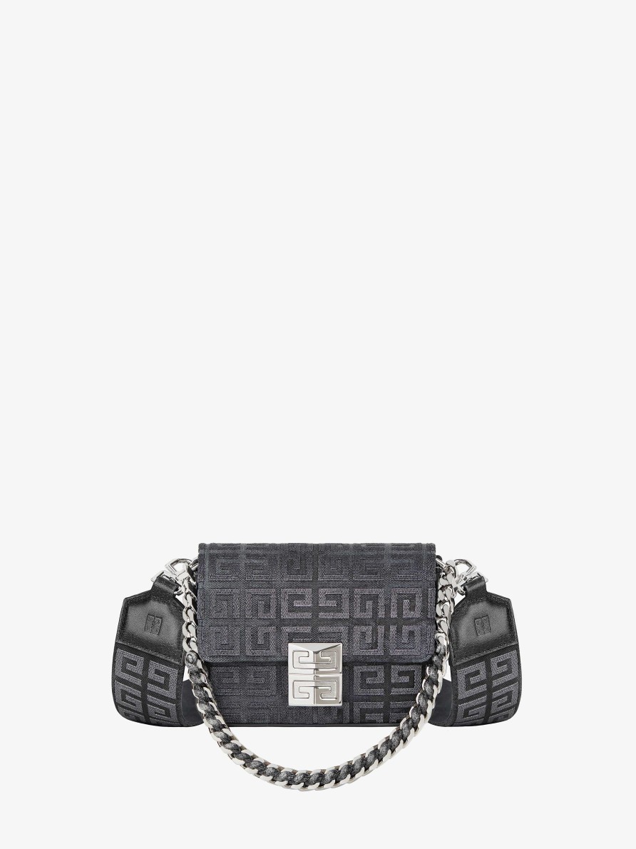 Women Givenchy 4G | Small 4G Bag In Lurex Embroidery With Chain Dark Grey