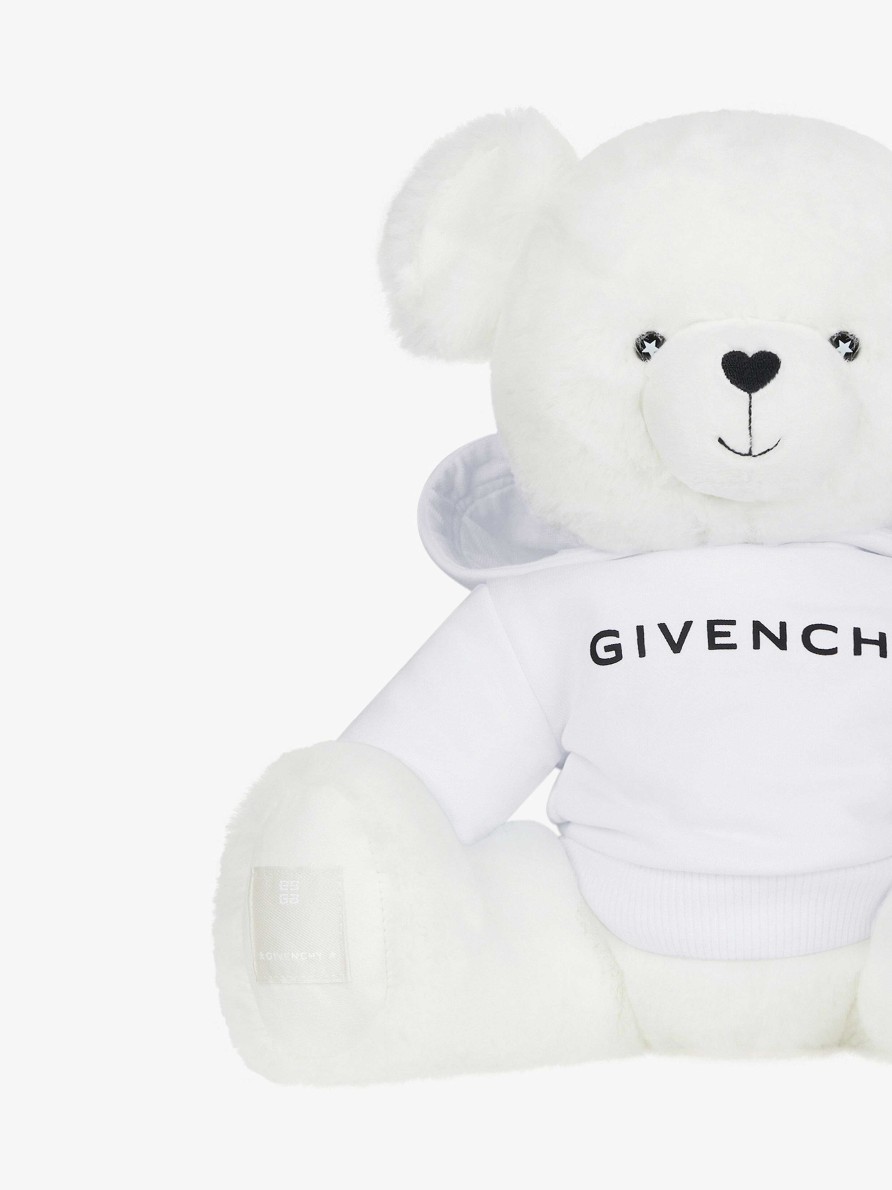 Men Givenchy Boy (4 To 12 Years) | Givenchy Teddy Bear In Faux Fur White