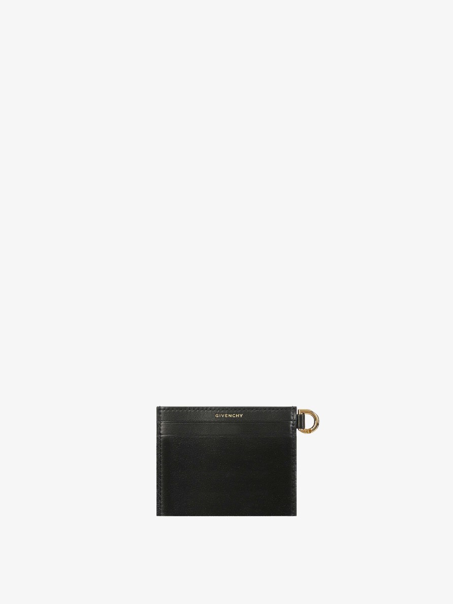 Women Givenchy Small Leather Goods | 4G Card Holder In 4G Embroidered Canvas Black