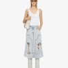 Women Givenchy Skirts | Skirt In Destroyed Denim With Patches Light Blue