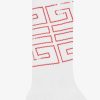 Men Givenchy Underwear | 4G Socks In Cotton White/Red