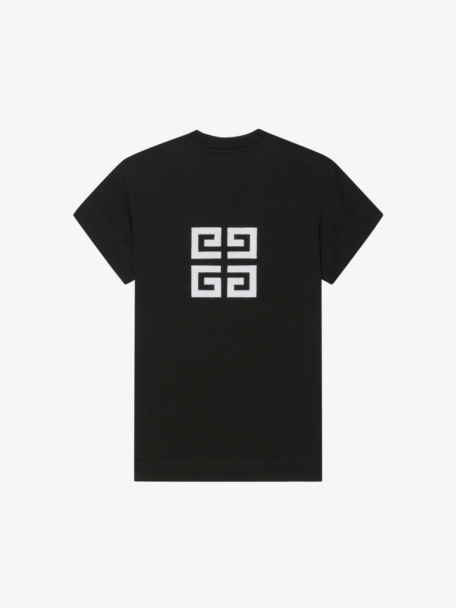 Women Givenchy T-Shirts | Givenchy 4G T-Shirt In Cotton Black