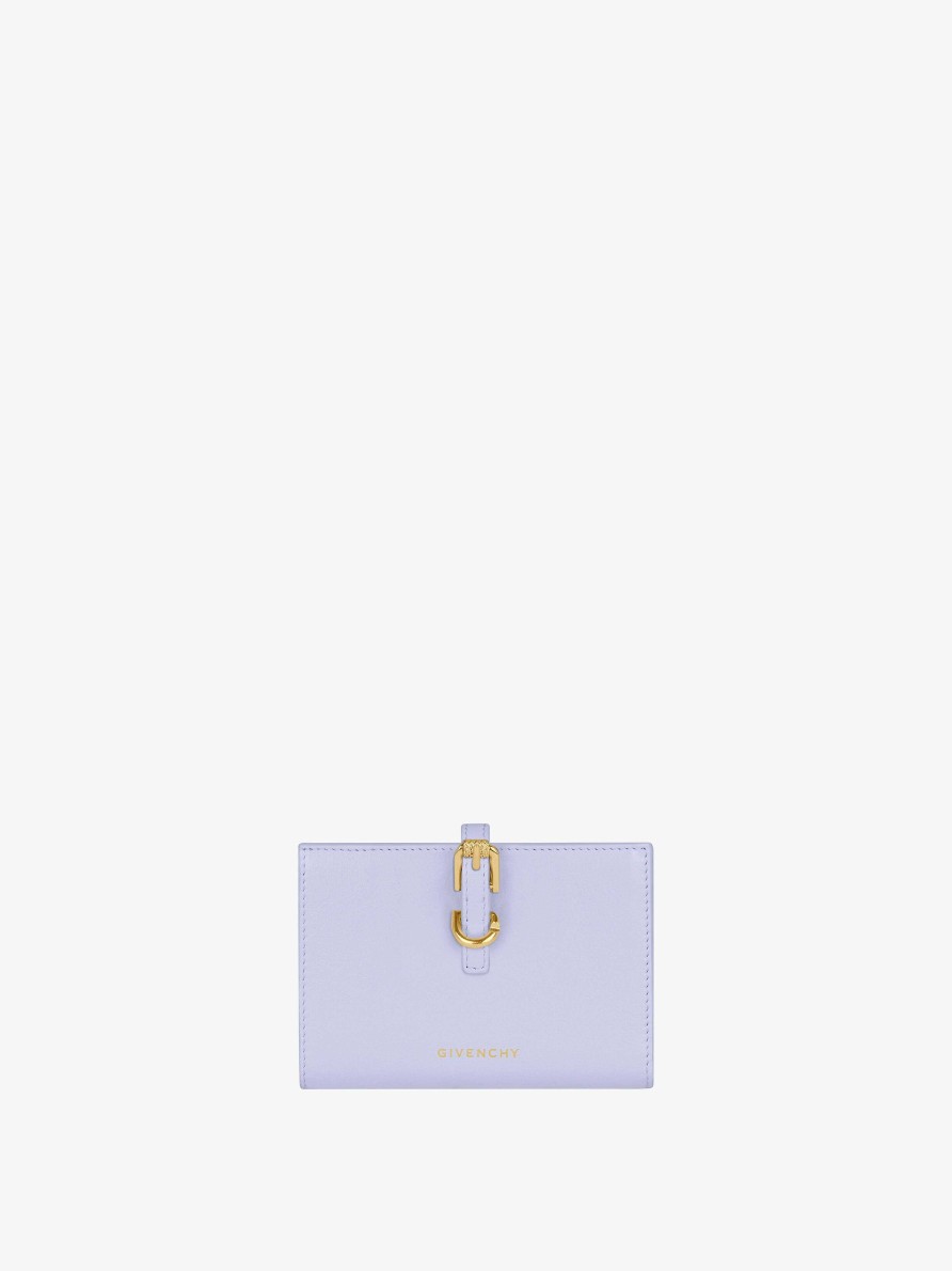 Women Givenchy Small Leather Goods | Voyou Wallet In Leather Lavender