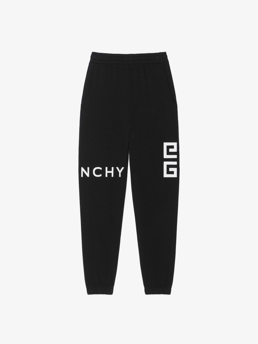 Men Givenchy Pants | Givenchy 4G Slim Fit Jogger Pants In Fleece Black