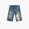 Men Givenchy Boy (4 To 12 Years) | Bermuda Shorts In Destroyed Denim Denim Blue