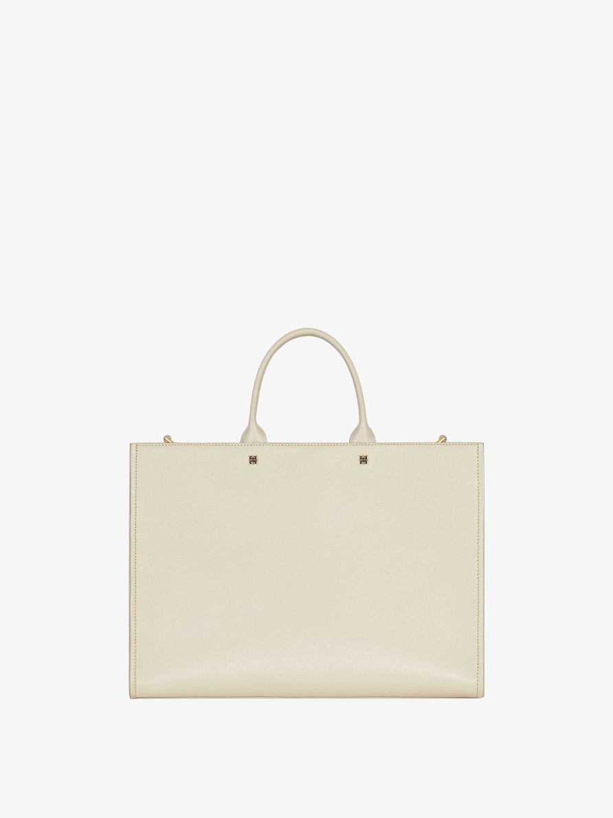 Women Givenchy G-Tote | Medium G-Tote Shopping Bag In Leather Natural Beige