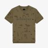 Men Givenchy T-Shirts | Givenchy Oversized T-Shirt In Destroyed Cotton Khaki