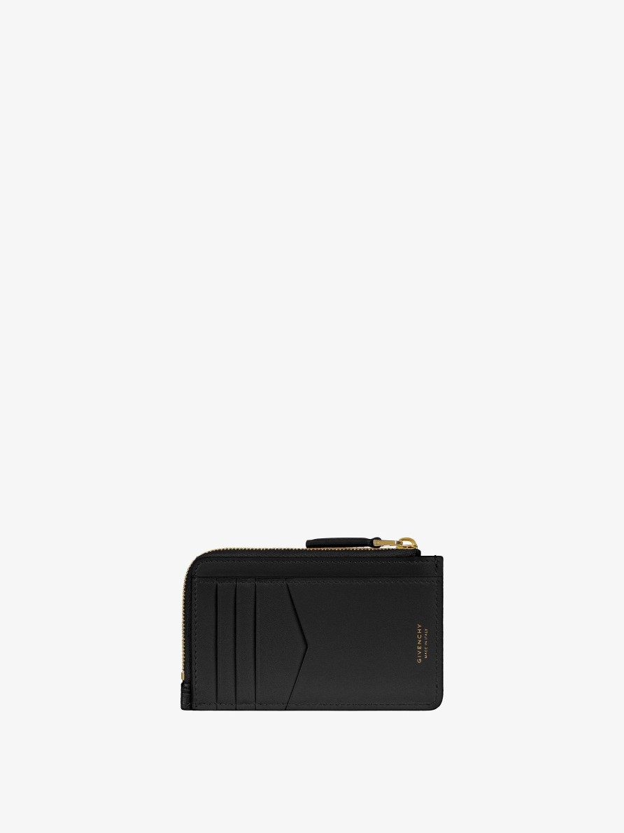 Women Givenchy Small Leather Goods | G-Cut Cardholder In 4G Coated Canvas And Leather Black