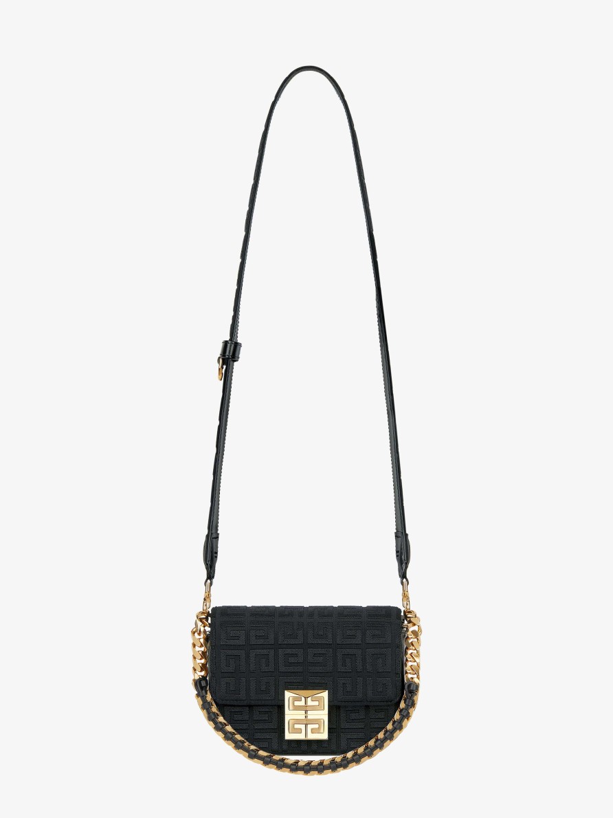 Women Givenchy 4G | Small 4G Bag In 4G Embroidery With Chain Black