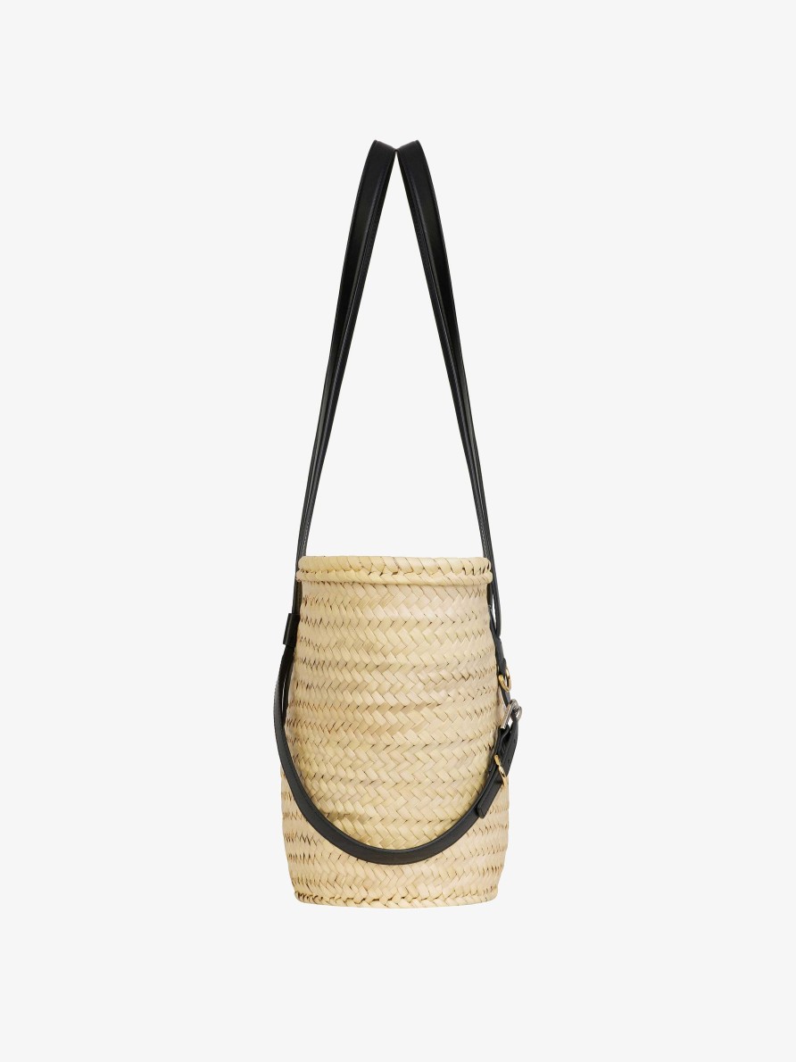 Women Givenchy Voyou | Medium Voyou Basket Bag In Raffia Black