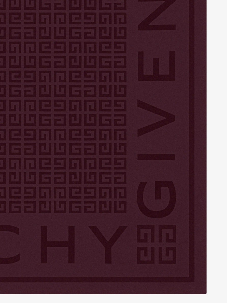 Women Givenchy Scarves | Givenchy 4G Large Square In Silk Jacquard Aubergine