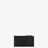 Men Givenchy Small Leather Goods | Zipped Card Holder In 4G Coated Canvas And Leather Black