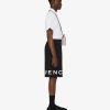 Men Givenchy Shorts | Givenchy 4G Bermuda Shorts In Fleece Black