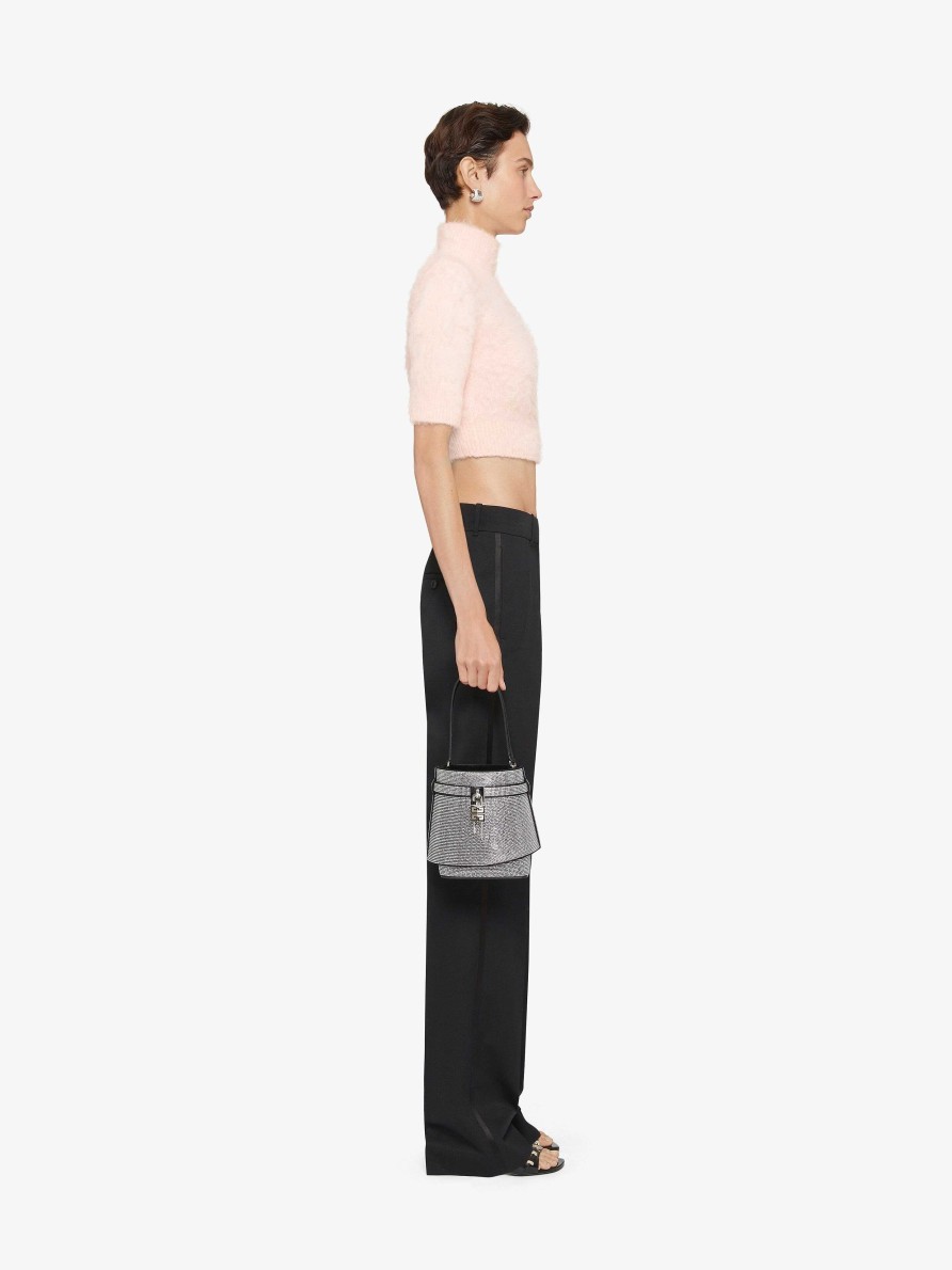 Women Givenchy Knitwear | Cropped Sweater In Alpaca Wool Blush Pink