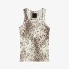 Women Givenchy T-Shirts | Slim Fit Tank Top In Jersey With Snow Leopard Print Natural/Brown