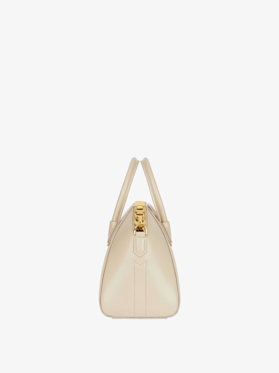 Women Givenchy Antigona | Mini Antigona Bag In Box Leather Natural Beige