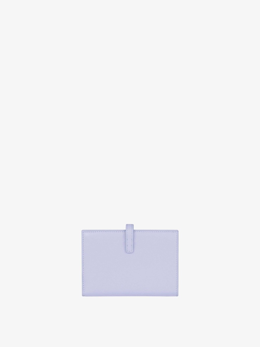 Women Givenchy Small Leather Goods | Voyou Wallet In Leather Lavender