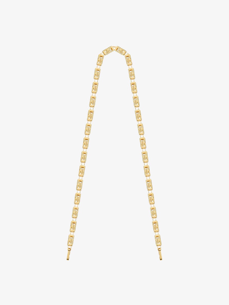 Women Givenchy Other Accessories | G Cube Chain Strap In Metal Golden