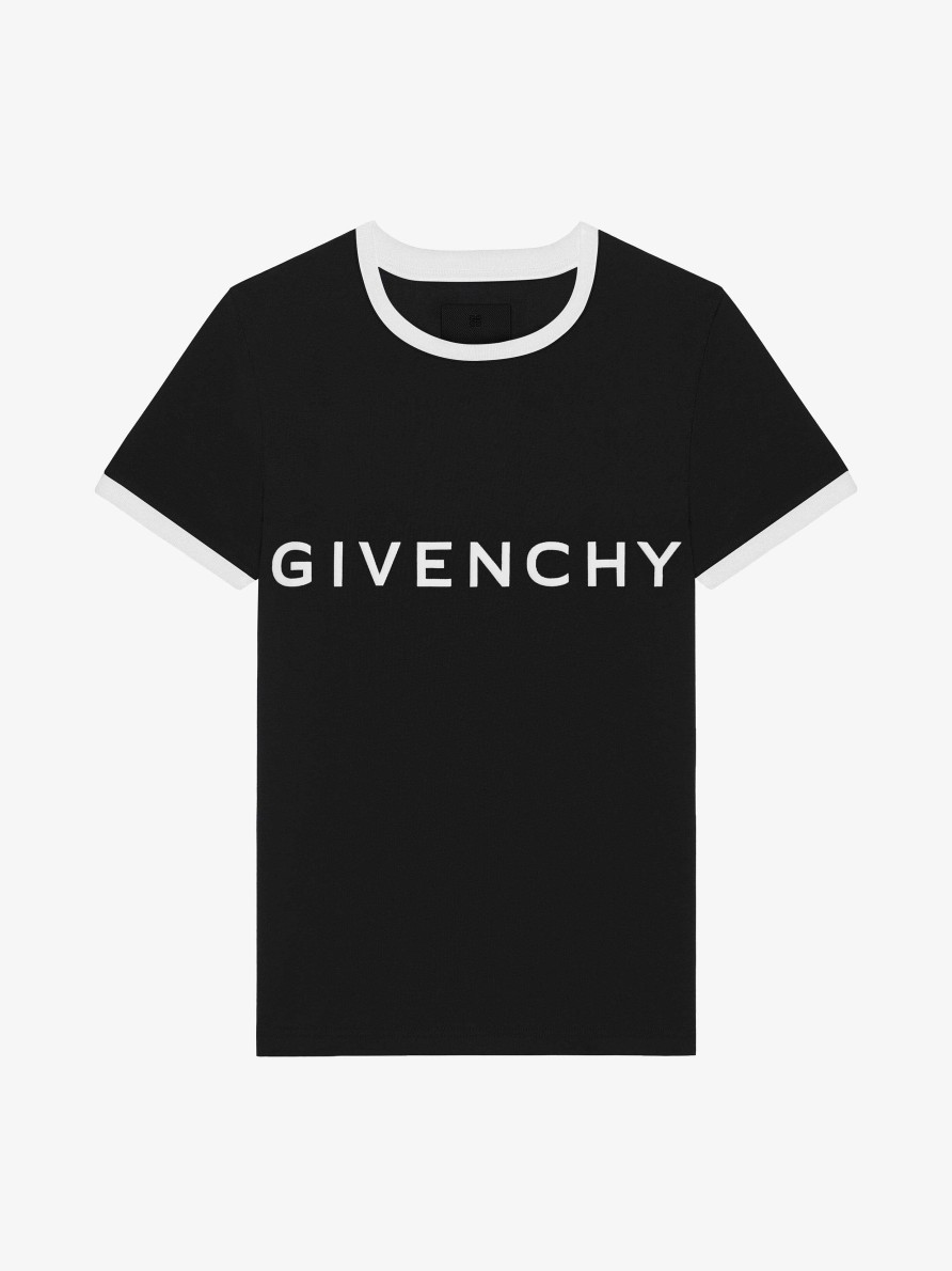 Women Givenchy T-Shirts | Givenchy Archetype Slim Fit T-Shirt In Cotton Black/White