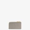 Women Givenchy Small Leather Goods | 4G Zipped Card Holder In Box Leather Stone Grey