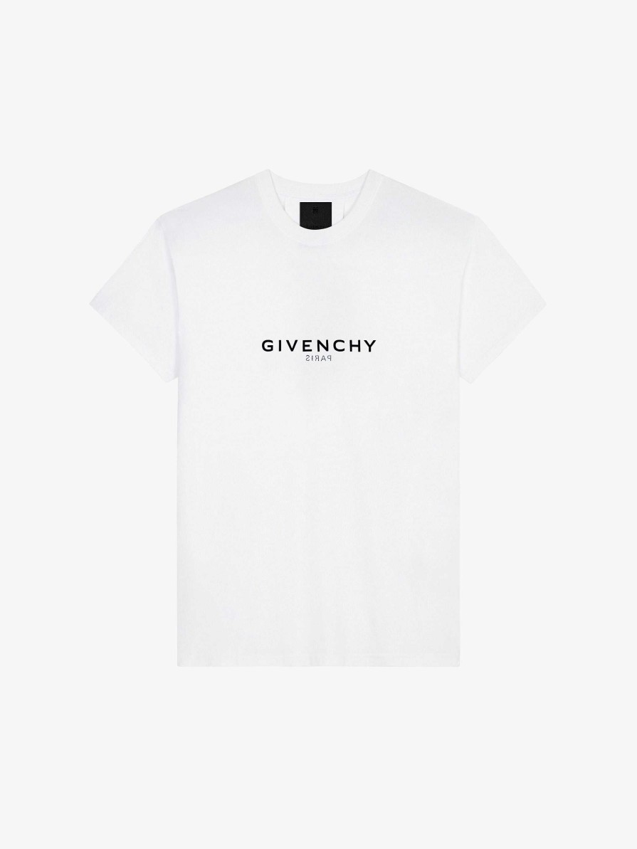 Women Givenchy T-Shirts | Givenchy Reverse Slim Fit T-Shirt In Cotton White