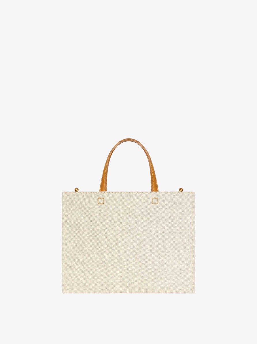 Women Givenchy G-Tote | Small G-Tote Shopping Bag In Canvas Natural Beige