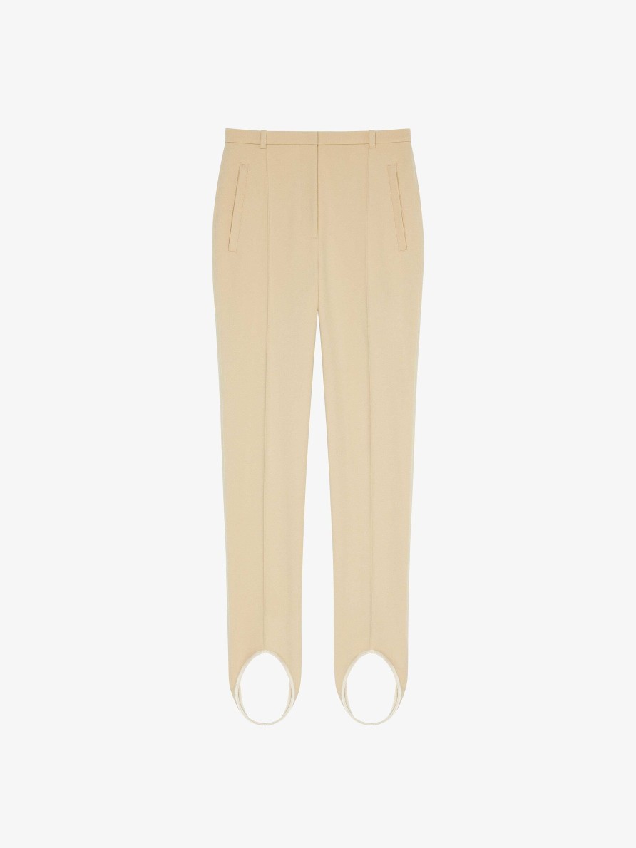 Women Givenchy Pants | Stirrup Pants In Twill Golden Sand