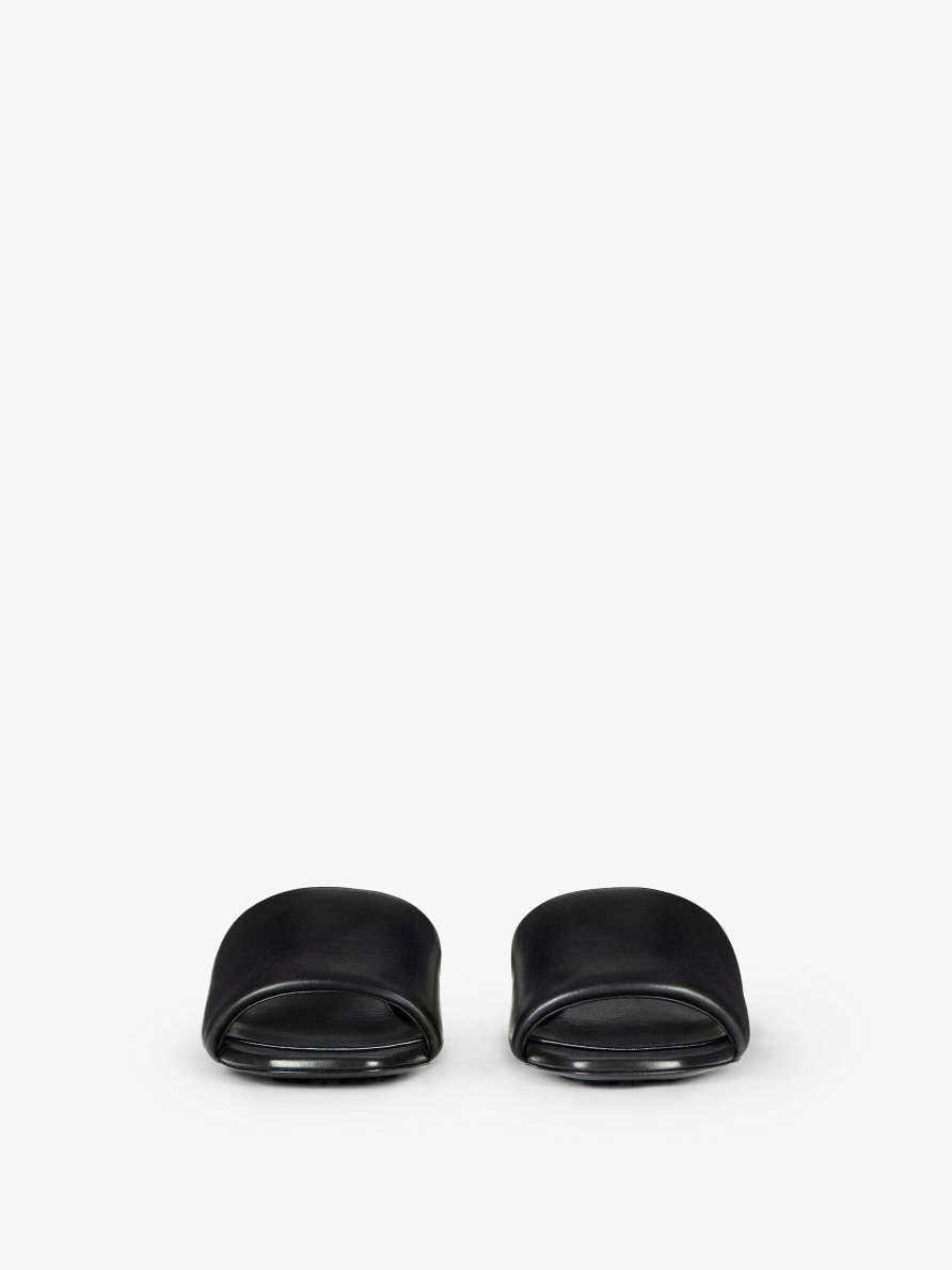 Women Givenchy Slides & Sandals | G Cube Mules In Leather Black